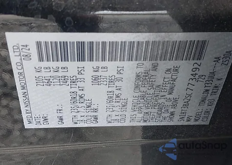 2025 Nissan Rogue Sv Fwd z USA, uszkodzony, nr VIN 5N1BT3BA2SC773492